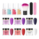 13pcs Nail Art Dipping Powder Kit Set Chrome Glitter Rub Pigment Dip Powder For Nail Tips Decoration Dipping Powder Set